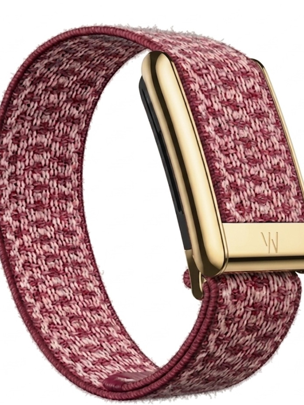 Whoop 5.0/Mg Cloudknit Luxe band - red - shiny gold clasp